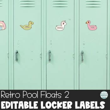 Summer Name Tags Editable Locker Labels Or Cubby Tags Pool Floats