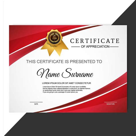 certificate of appreciation award template 678722 Vector Art at Vecteezy