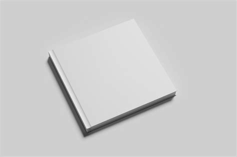 Premium Photo Square Book Cover Mockup