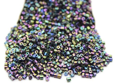 11 0 2 Cut Green Iris Metallic Hex Glass Czech Seed Beads 20 50 100 Grams Pack Preciosa