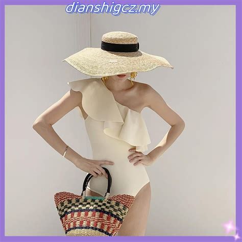 Sexy Sloping Shoulder Bikini One Piece Swimsuit Beach Wear X