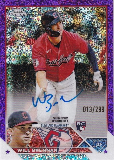 Will Brennan Topps Chrome Ra Wbr Rookie Autographs Purple