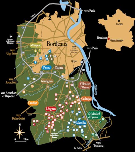 Pessac Leognan Map Where Are The Appellation And The Chateaux