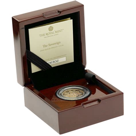 Pre Owned Uk Full Sovereign Gold Proof Coin Missing Outer Box