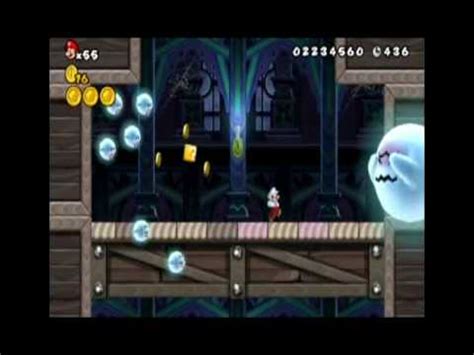 New Super Mario Bros Wii World 3 Ghost House All Star Coins YouTube