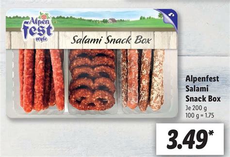 Alpenfest Salami Snack Box G Angebot Bei Lidl