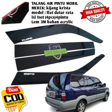 Toyota Kijang Krista Car Gutter Flat Flat Flat Model Doors Shopee