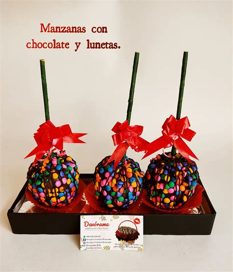 Manzanas Con Chocolate Y Lunetas Devorame