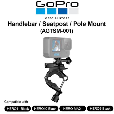 Gopro Handlebar Seatpost Pole Mount Original Gopro Product Agtsm 001 Shopee Malaysia