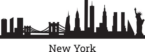 New york city skyline silhouette background Vector Image