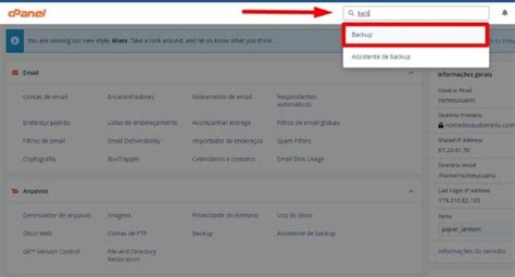 Como Fazer Backup Da Conta De Hospedagem Pelo Cpanel Zarp Host Internet