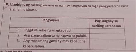 Patulong Po Plsss Bukas Na Po Kasi Pasahan Brainly Ph