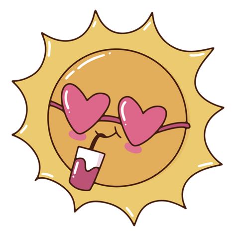 Diseño Png Y Svg De Personaje Kawaii Sol De Verano Para Camisetas