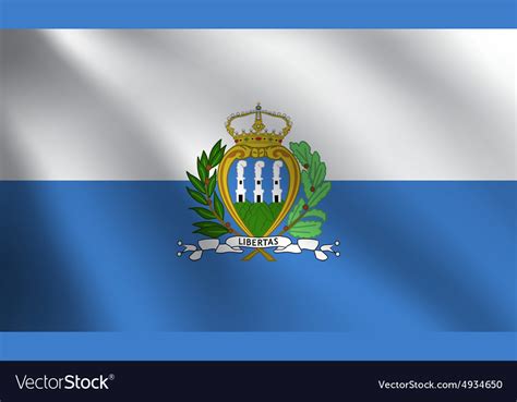 San marino flag Royalty Free Vector Image - VectorStock