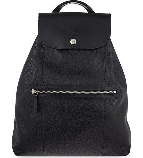 LONGCHAMP Le Foulonne Leather Backpack Leather Backpack Backpacks