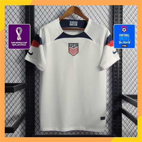 2022 23 U S A Casa Camisa Nacional Equipe Tamanho P 2XL Futebol Jersi