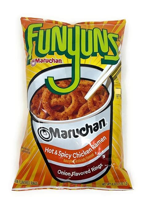 Amazon Funyuns Maruchan Hot Spicy Chicken Ramen Onion Flavored Rings 6oz 1 Bag