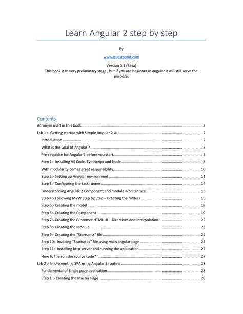 Angular Ebook Programacion Learn Angular 2 Step By Step By Questpond