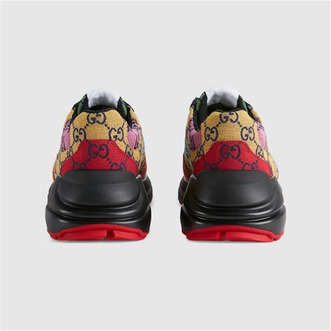 Womens Rhyton Gg Multicolor Sneaker In Multicolor Canvas Gucci