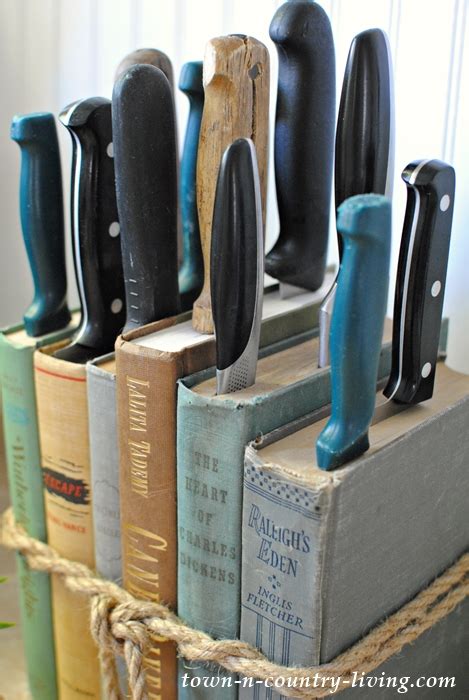 DIY Knife Holder Flea Market Inspired Town Country Living