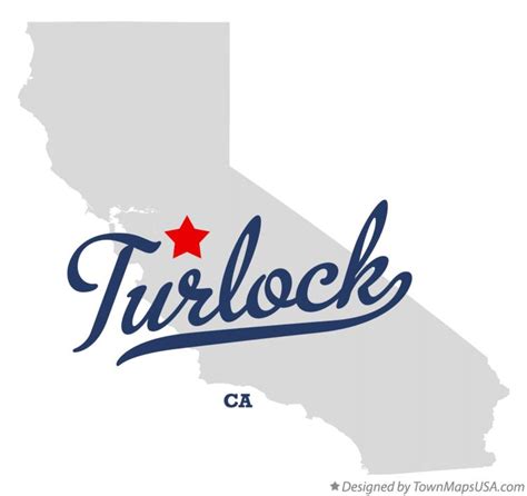 Map of Turlock, CA, California