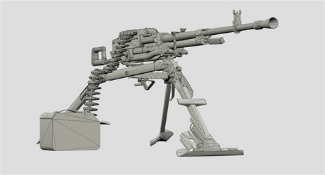 Heavy machine gun nsv model - TurboSquid 1322952