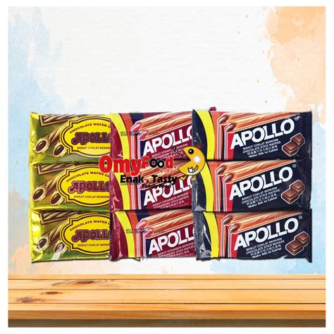 G X Pcs Apollo Chocolate Wafer Cream Stick Wafer Chocolate