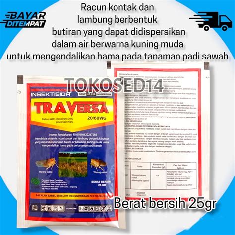 Traversa 25 Gram Insektisida Wereng Plenum Pexalon Nitenpiram 20