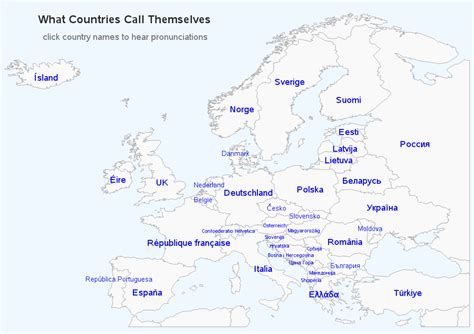 The *real* country names in Europe - Graphically Speaking