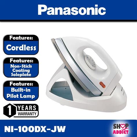 Panasonic Cordless Non Stick Dry Iron Ni 100dx Jw Lazada