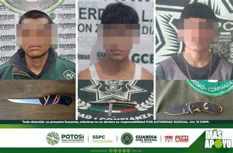 Guardia Civil Estatal Arresta A Tres Hombres Con Armas Punzocortantes