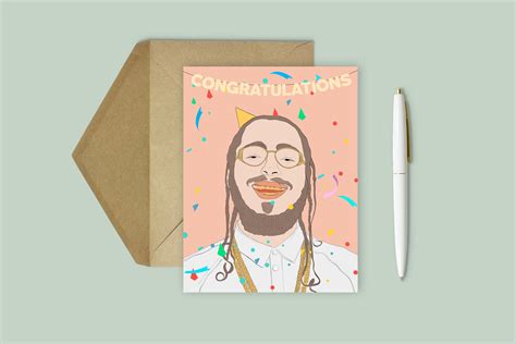 Post Malone Congratulations Funny Congrats Card