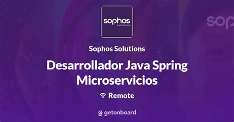 Desarrollador Java Spring Microservicios At Sophos Solutions Remote