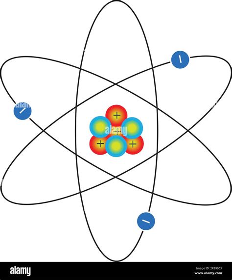 Atom vector with nucleus of protons and neutrons Stock Vector Image ...