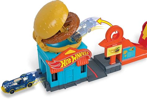 Hot Wheels Downtown Burger Dash Playset Hobbies Toys Toys Games On Carousell