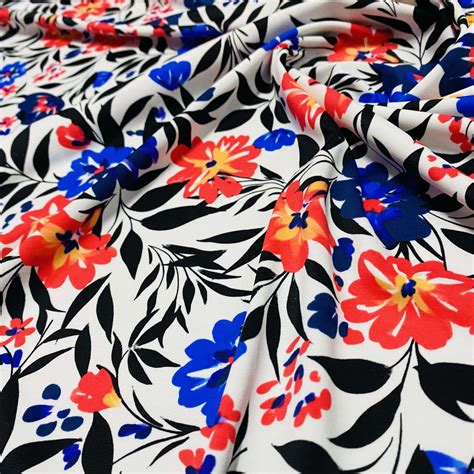 Best Seller Hawaiian Tropical Floral Colorfull Print Nylon Lycra