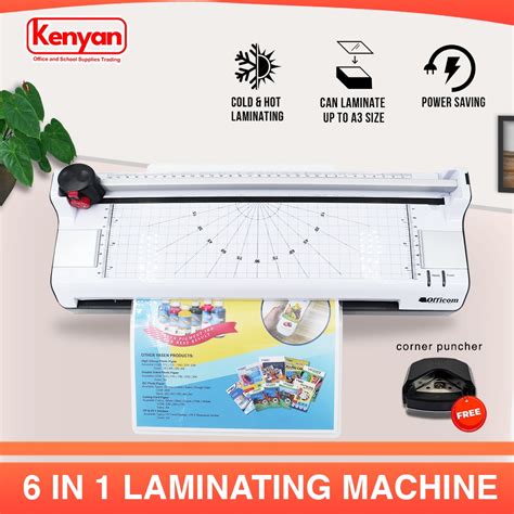 In Laminating Machine A A Size With Rotary Trimmer And Corner Puncher HOT COLD Lamination