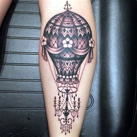 45 Cute Hot Air Balloon Tattoo Designs Greenorc Tatuagem de balão de ar Tatuagem balao