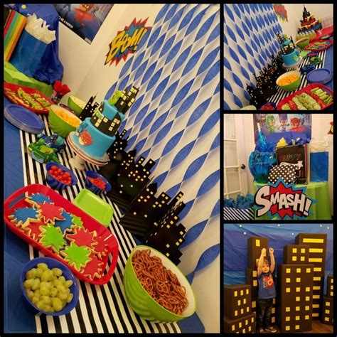 Pj Masks Birthday Party Super Hero Rd Birthday Cumple