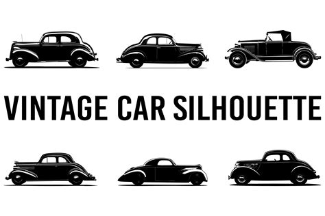 Vintage Car Silhouette Graphic by jesmindesigner · Creative Fabrica