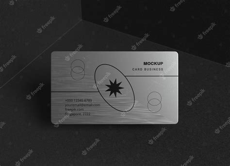 Premium PSD | Metal business card mockup design