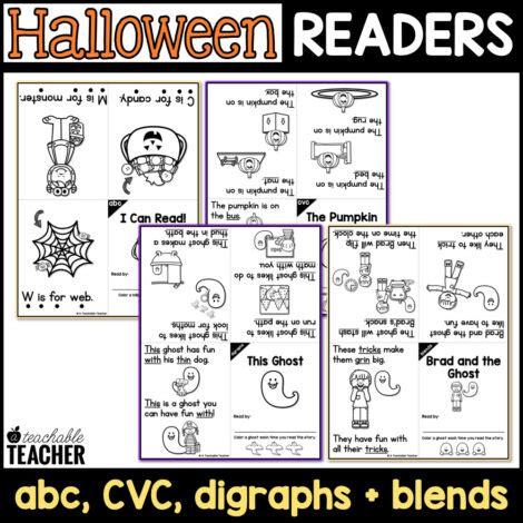 Halloween Emergent Readers A Teachable Teacher