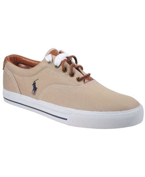 Polo Ralph Lauren Vaughn Canvas Sneakers In Natural For Men Lyst