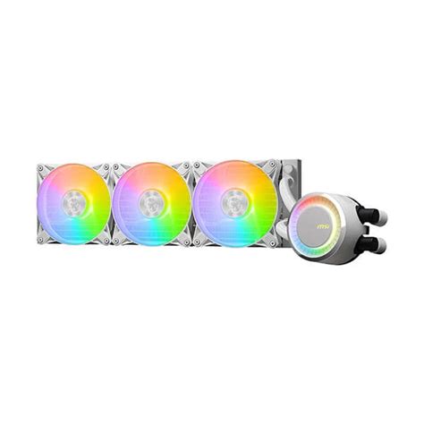 Buy Msi Mag Coreliquiid E360 Argb 360mm Cpu Liquid Cooler White Elitehubs