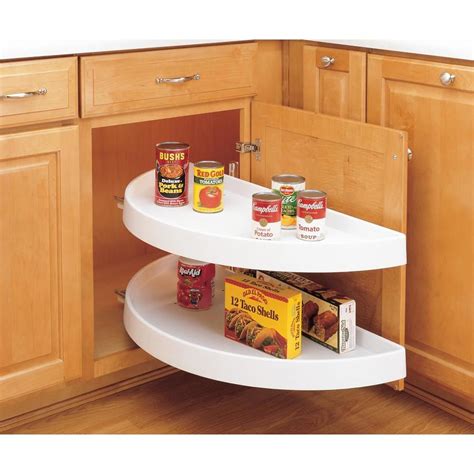 Shop Rev A Shelf 2 Tier Plastic Half Moon Cabinet Lazy Susan At Lowes