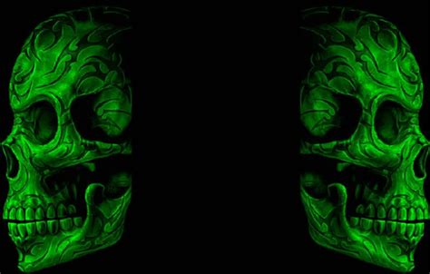 Green Skulls Skull Art Skull Pictures Art