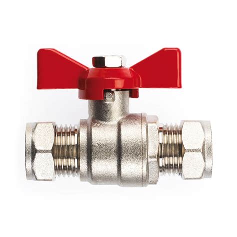 Ball Valve Mm Compression Red Butterfly Handle Bes Co Uk