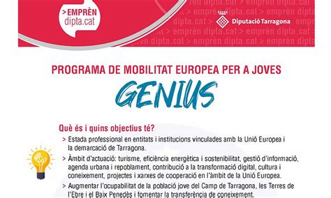 Obert El Termini Per Inscriure S Al Programa Genius Que Ofereix Ajuts