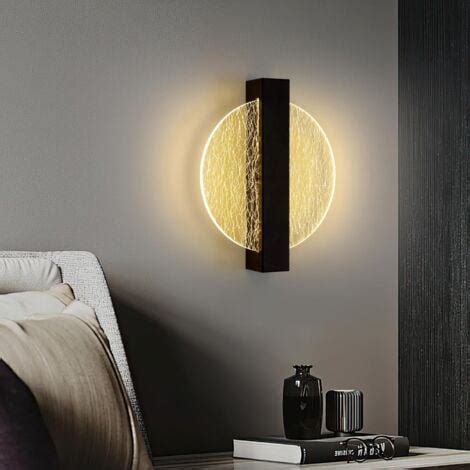 COMELY Applique Murale LED Interna Nero 12W 1500LM Luce Calda 3000K