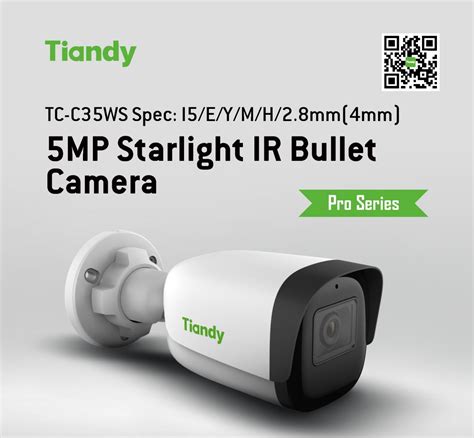 TC C35WS Tiandy 5MP Starlight IR Bullet Camera Aimgroup